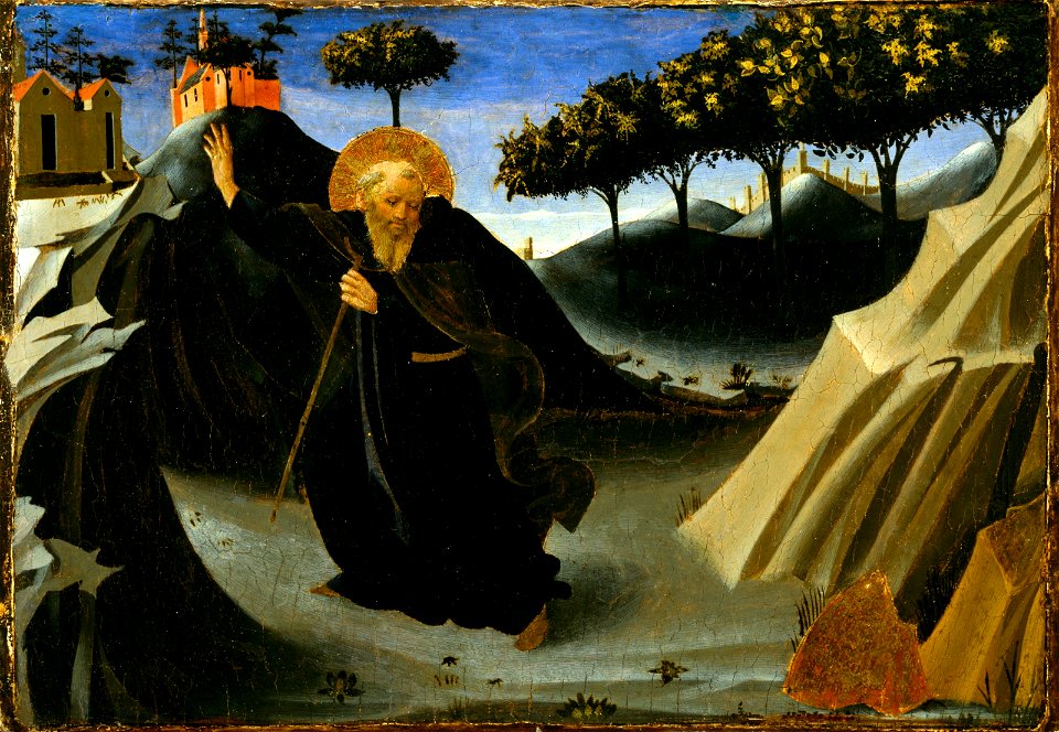 Fra Angelico - Saint Anthony Abbot Shunning the Mass of Gold - 44.550 - Museum of Fine Arts