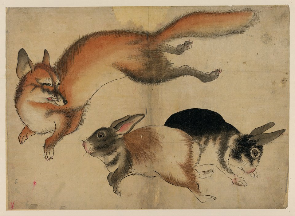 Fox and two hares LCCN2009630317