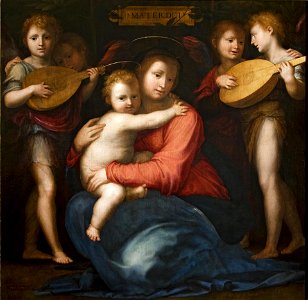 Fra Bartolomeo Hermitage Madonna. Free illustration for personal and commercial use.