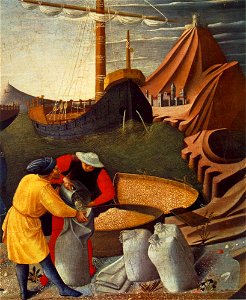 Fra Angelico - The Story of St Nicholas - St Nicholas saves the ship (detail) - WGA00505