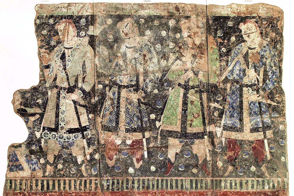 Four more swordsmen, Cave 8, Kizil