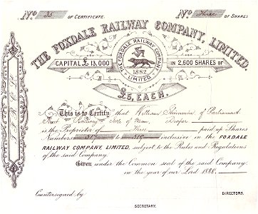 Foxdale Railway 1888