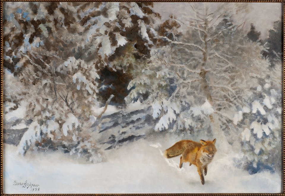 Fox in Winter Landscape (Bruno Liljefors) - Nationalmuseum - 23703