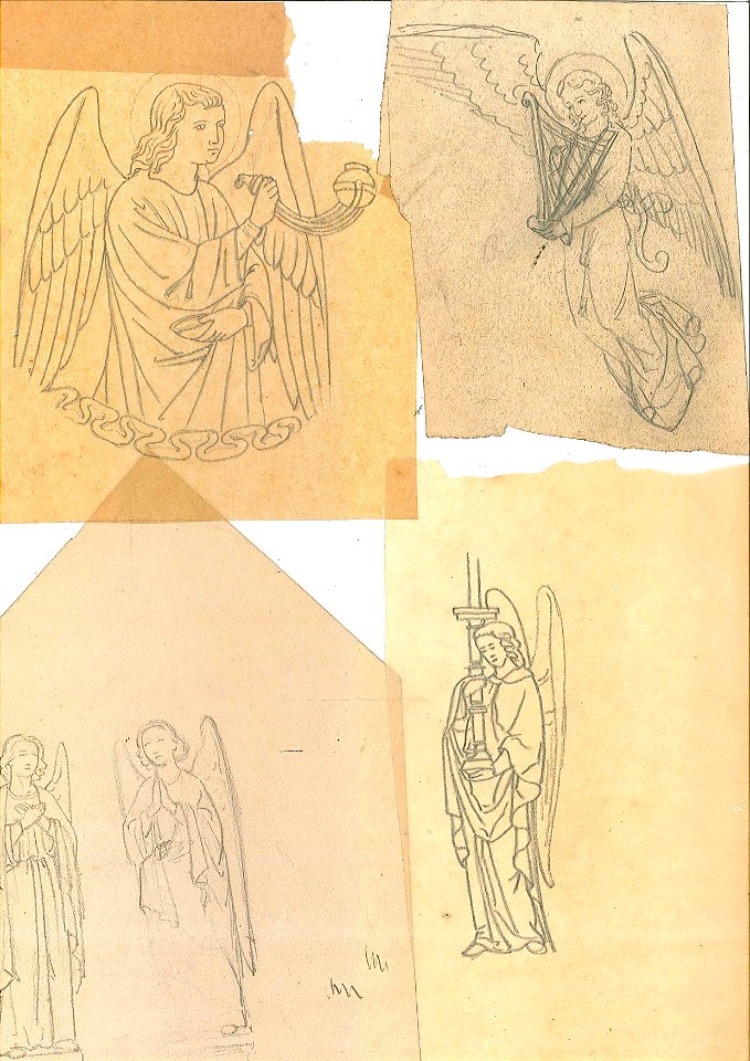 Four Studies of Angels by Kunstwerkplaatsen Cuypers & Co. Cuypershuis 0682f
