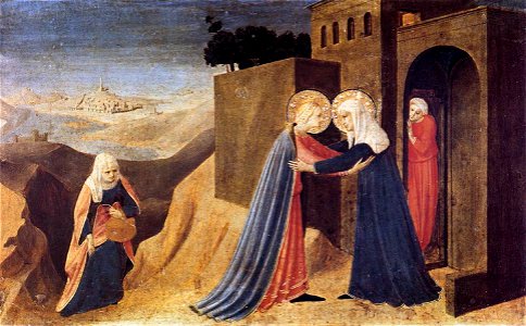 Fra Angelico - Visitation - WGA0480. Free illustration for personal and commercial use.