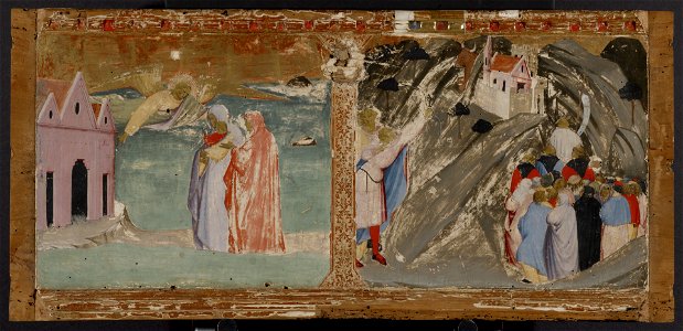 Fra Angelico - Saint Michael Archangel Makes the Sea Withdraw to Leave a Passage for a Woman who Gave Birth on a Pi - 1943.213 - Yale University Art Gallery
