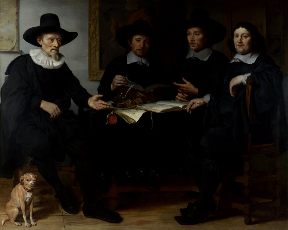 Four officers of the Amsterdam Coopers and wine-rackers Guild
