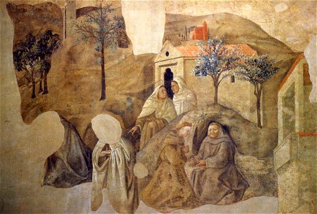 Fra Filippo Lippi - Confirmation of the Carmelite Rule (detail) - WGA13167