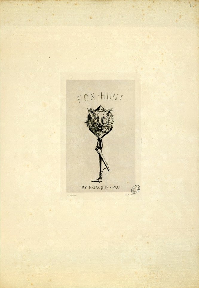 Fox-Hunt (Page de titre) - Fonds Ancely - B315556101 A JACQUE 002