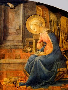 Fra Filippo Lippi - Annunciation (detail) - WGA13233. Free illustration for personal and commercial use.