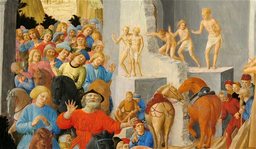 Fra Angelico and Fra Filippo Lippi - The Adoration of the Magi - Google Art Project (cropped)
