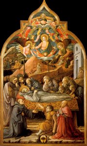 Fra Filippo Lippi - Funeral of St Jerome - WGA13301. Free illustration for personal and commercial use.