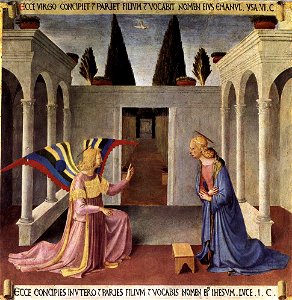 Fra Angelico - Annunciation - WGA00608. Free illustration for personal and commercial use.