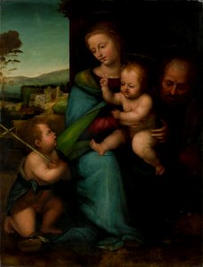 Fra Bartolomeo - De heilige familie met de kleine Johannes