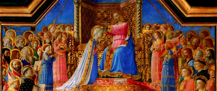 Fra Angelico, Marienkrönung, Louvre, Detail