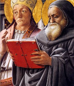 Fra Filippo Lippi - Sts Gregory and Jerome (detail) - WGA13182. Free illustration for personal and commercial use.