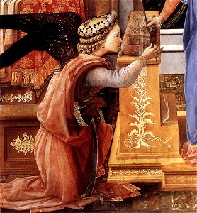 Fra Filippo Lippi - Annunciation with two Kneeling Donors (detail) - WGA13200. Free illustration for personal and commercial use.