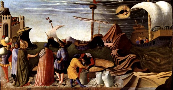 Fra Angelico - The Story of St Nicholas - St Nicholas saves the ship - WGA00504