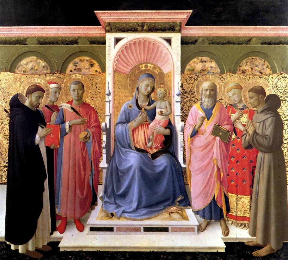 Fra Angelico - Annalena Altarpiece (without predella) - WGA00634. Free illustration for personal and commercial use.