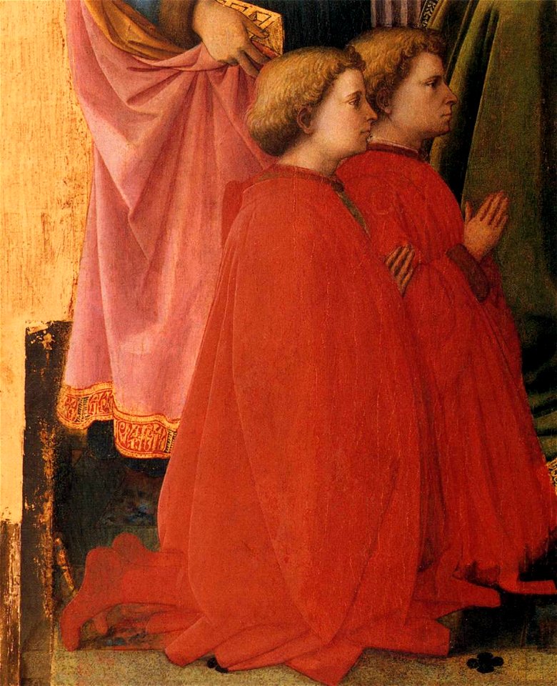 Fra Filippo Lippi - St Lawrence Enthroned with Saints and Donors (detail) - WGA13247