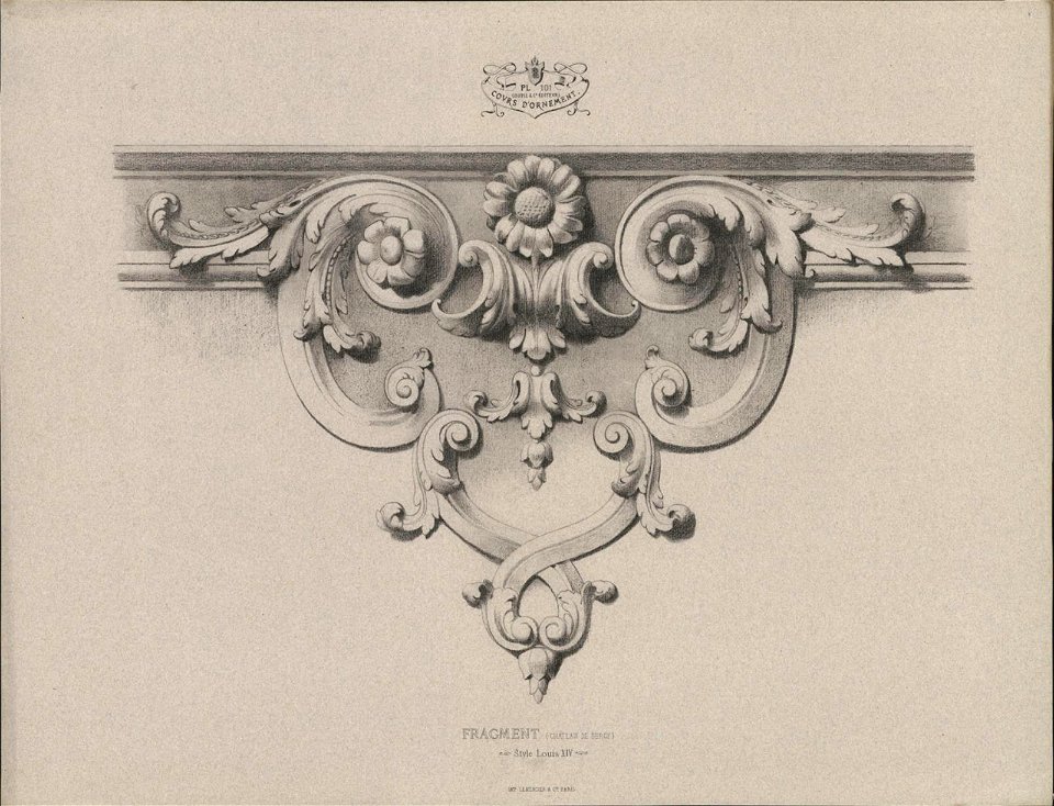 Fragment Château de Bercy, Style Louis XIV, objectnr A 59274