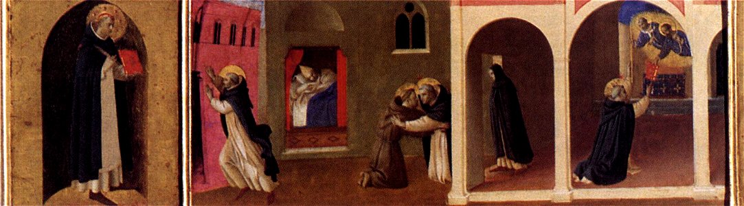 Fra Angelico - Virgin with Child and Four Saints (detail of the predella) - WGA00493