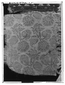 Fragment av begravningsbanér, Hälsingland, fört i Karl X Gustavs begravningståg 1660 - Livrustkammaren - 54040-negative