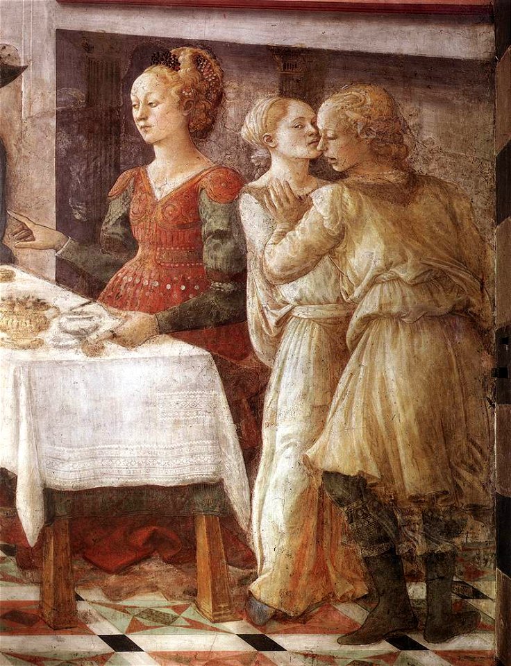 Fra Filippo Lippi - Herod's Banquet (detail) - WGA13291
