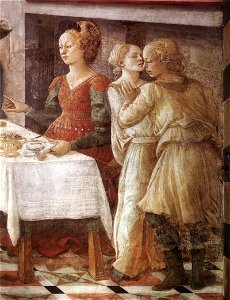 Fra Filippo Lippi - Herod's Banquet (detail) - WGA13291
