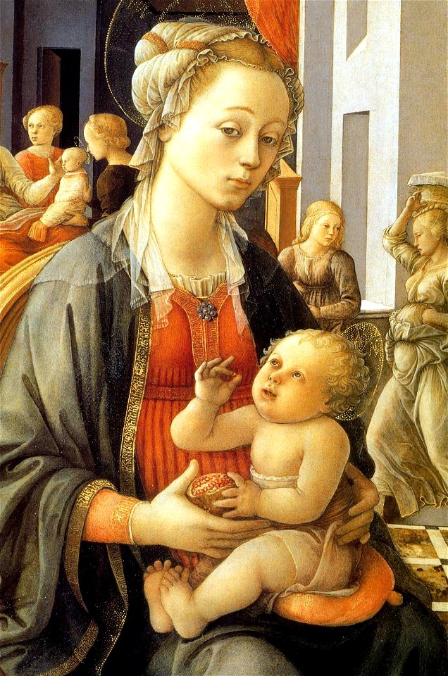 Fra Filippo Lippi - Madonna with the Child and Scenes from the Life of St Anne (detail) - WGA13238