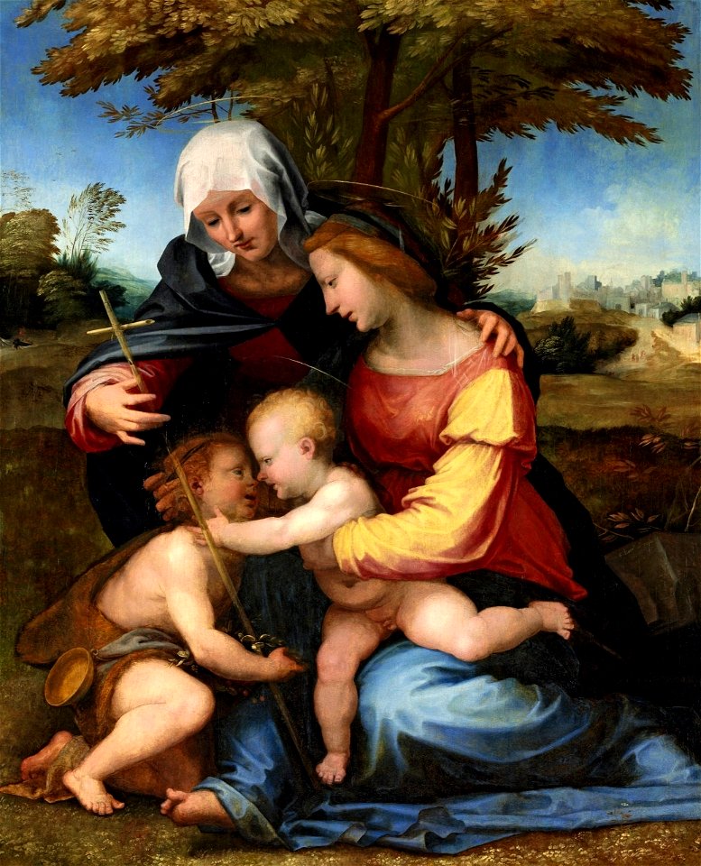 Fra Bartolomeo - The Madonna and Child in a landscape with Saint Elizabeth and the Infant Saint John the Baptist