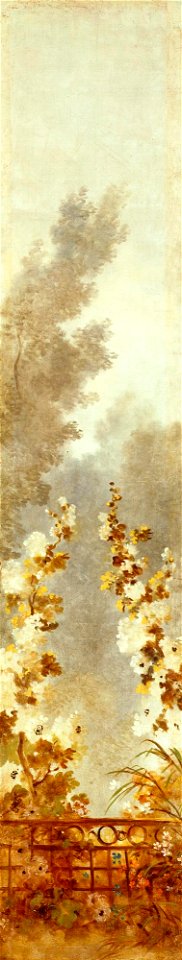 Fragonard - The Progress of Love Hollyhocks, 1790–91, 1915.1.55.A