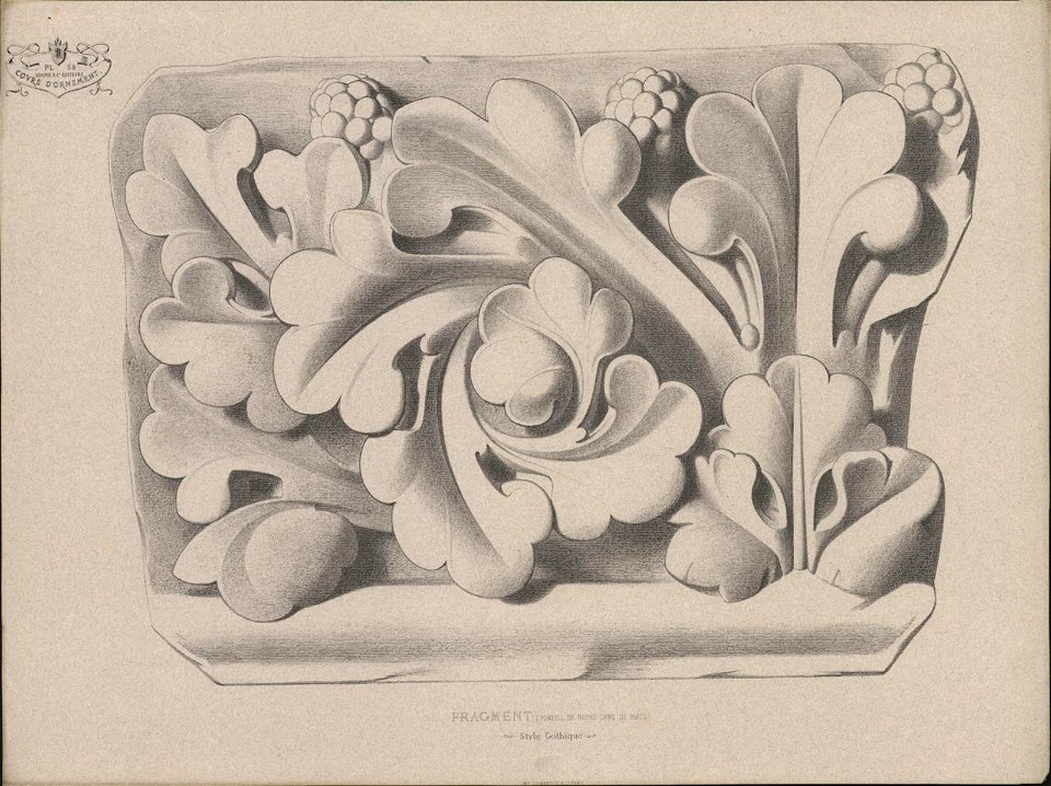 Fragment (portail de Notre Dame de Paris), Style Gothique, objectnr A 59232