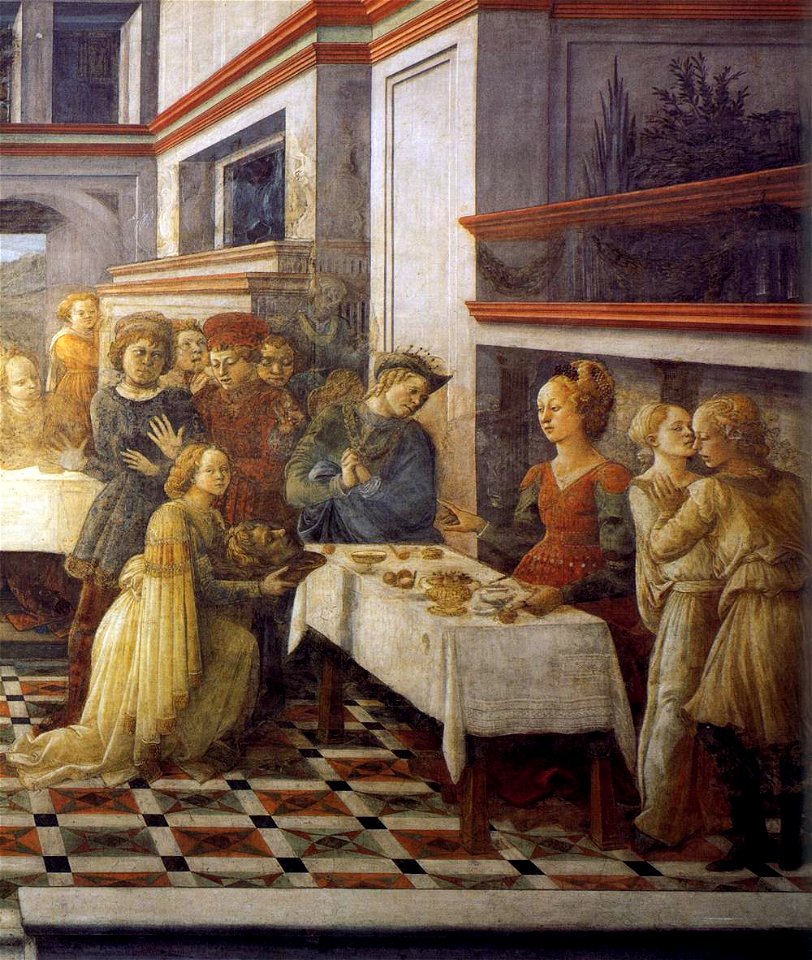 Fra Filippo Lippi - Herod's Banquet (detail) - WGA13289