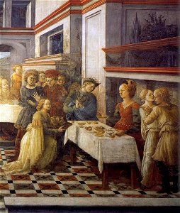 Fra Filippo Lippi - Herod's Banquet (detail) - WGA13289