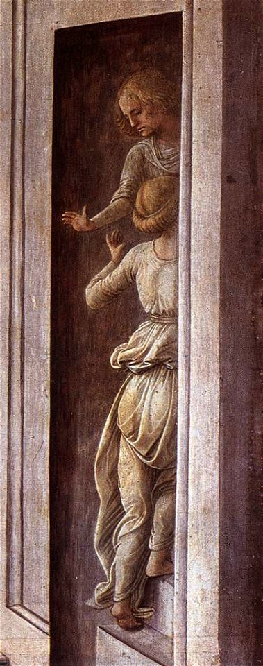 Fra Filippo Lippi - Annunciation with two Kneeling Donors (detail) - WGA13201