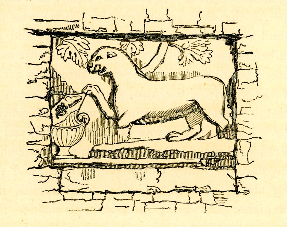 Fragment of good sculpture build into a house in Nicaea - Fellows Charles - 1839