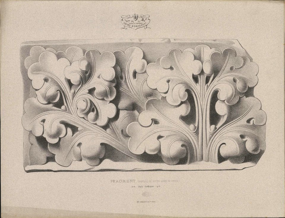 Fragment (Portal de Notre Dame de Paris), Style Gothique, objectnr A 59238