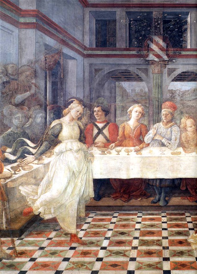 Fra Filippo Lippi - Herod's Banquet (detail) - WGA13287