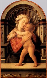 Fra Filippo Lippi - Madonna and Child - WGA13192. Free illustration for personal and commercial use.