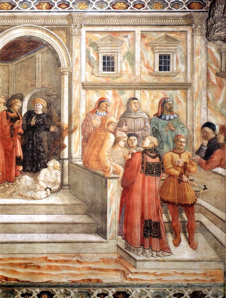 Fra Filippo Lippi - Disputation in the Synagogue (detail) - WGA13270