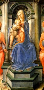 Fra Filippo Lippi - Madonna Enthroned with Saints (detail) - WGA13226