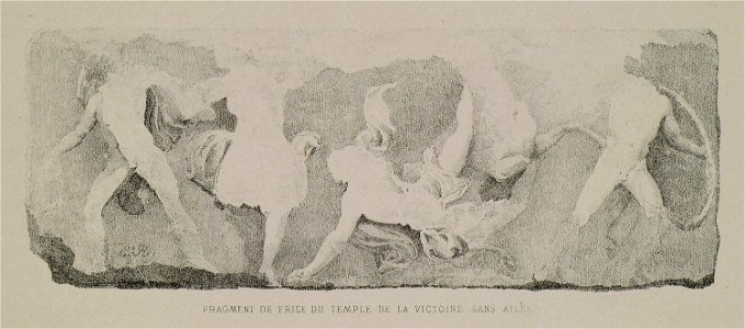 Fragment de frise du temple de la Victoire sans ailes - Rey Etienne - 1867