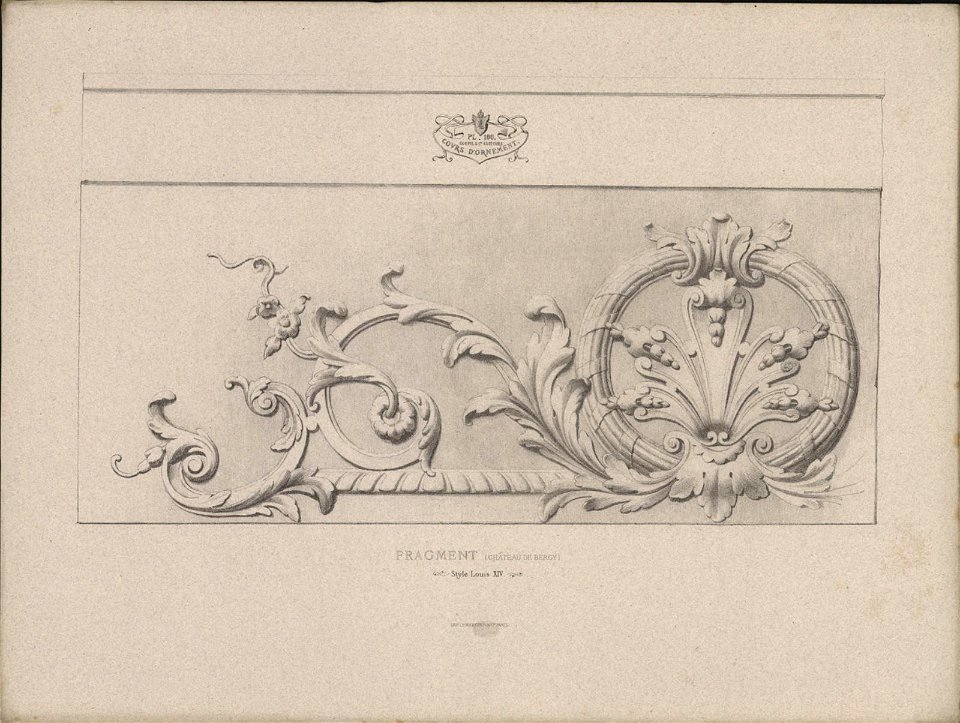 Fragment Château de Bercy, Style Louis XIV, objectnr A 59273