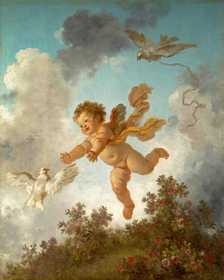 Fragonard - The Progress of Love Love Pursuing a Dove, 1790–91