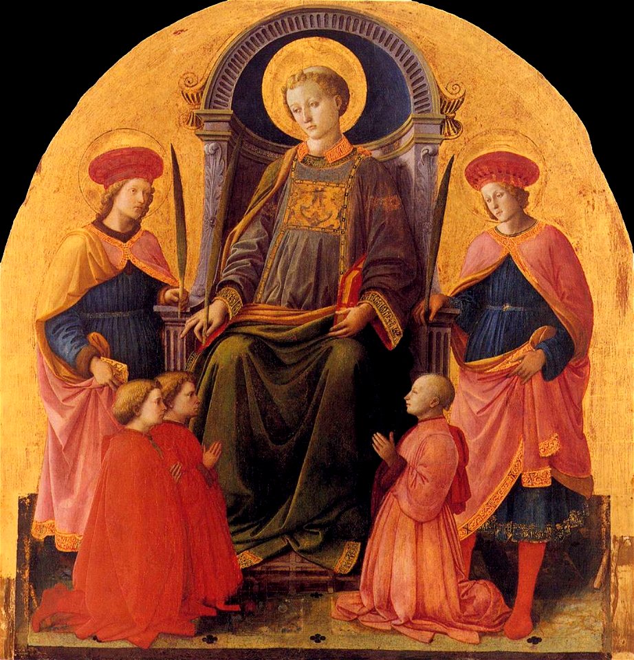 Fra Filippo Lippi - St Lawrence Enthroned with Saints and Donors - WGA13246