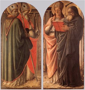 Fra Filippo Lippi - The Doctors of the Church - WGA13177. Free illustration for personal and commercial use.