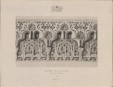 Fragment de l'Alhambra Style Arabe-Mauresque, objectnr A 59219