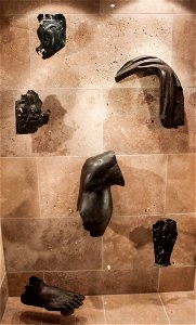 Fragments of a bronze statue from Aquincum