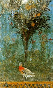 Frammento di pittura di giardino dall'area vesuviana (20-40 dc.)